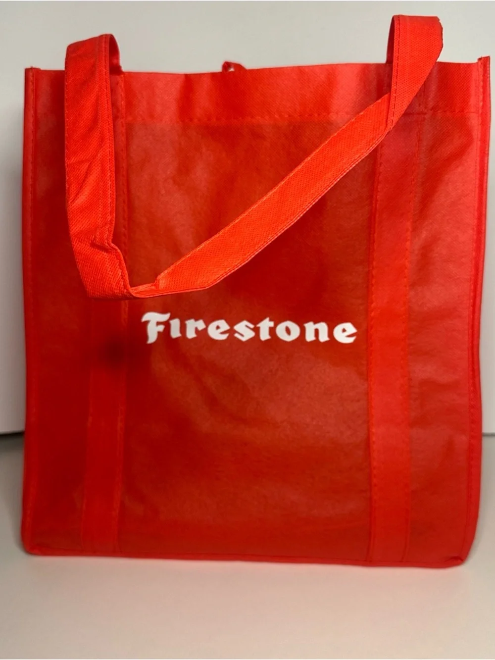 Firestone Tires Red Logo Reusable Tote Bag Race Day Fan Souvenir (12x13 in) NEW